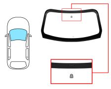 PARE-BRISE CHRYSLER PT CRUISER 2001-2005 AVANT / VERT / AVEC BASE MIROIR / JOINTS PRÉMONTÉS 