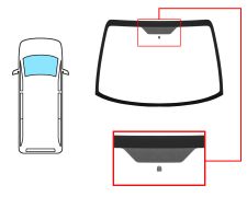 PARE-BRISE CHRYSLER VOYAGER 2001-2005 AVANT / VERT / SERIGRAPHIÉ / AVEC BASE MIROIR