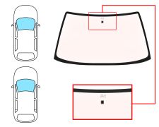 PARE-BRISE CITROEN AX 1986-1991 3/5 PORTES / AVANT / BRONZE / AVEC BASE MIROIR