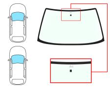 PARE-BRISE CITROEN AX 1986-1992 3/5 PORTES / AVANT / VERT / AVEC BASE MIROIR