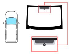 PARE-BRISE CITROEN BERLINGO 2008-2012 AVANT / VERT / AVEC BASE MIROIR / JOINTS PRÉMONTÉS