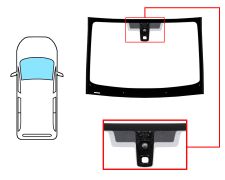 PARE-BRISE CITROEN BERLINGO 2008-2012 AVANT / VERT / AVEC BASE MIROIR / AVEC CAPTEUR / JOINTS PRÉMONTÉS