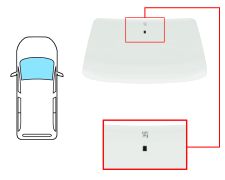 PARE-BRISE CITROEN C15 1978-2006 AVANT / VERT / AVEC BASE MIROIR