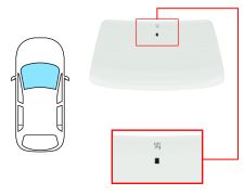 PARE-BRISE CITROEN VISA 1978-1988 AVANT / VERT / AVEC BASE MIROIR