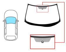 PARE-BRISE MITSUBISHI OUTLANDER 2007-2010 AVANT / VERT / AVEC BASE MIROIR 