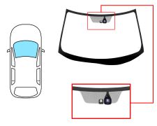 PARE-BRISE CITROEN C-CROSSER 2007-2012 AVANT / VERT / AVEC BASE MIROIR / AVEC CAPTEUR 