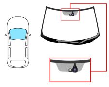 PARE-BRISE CITROEN C-CROSSER 2007-2012 AVANT / VERT / CHAUFFANT / AVEC BASE MIROIR / AVEC CAPTEUR 