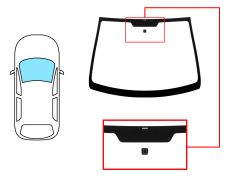 PARE-BRISE CITROEN C1 2006-2009 3/5 PORTES / AVANT / VERT / AVEC BASE MIROIR