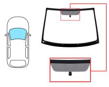 PARE-BRISE CITROEN C2 2003-2008 AVANT / VERT / AVEC BASE MIROIR