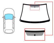 PARE-BRISE CITROEN C3 2002-2005 AVANT / VERT / AVEC BASE MIROIR