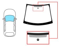 PARE-BRISE CITROEN C3 2009-2013 AVANT / VERT / AVEC BASE MIROIR / AVEC CAPTEUR