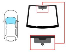 PARE-BRISE CITROEN C3 PICASSO 2009-2012 AVANT / VERT / AVEC BASE MIROIR / JOINTS PRÉMONTÉS