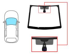 PARE-BRISE CITROEN C3 PICASSO 2009-2012 AVANT / VERT / AVEC BASE MIROIR / AVEC CAPTEUR / JOINTS PRÉMONTÉS