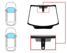 PARE-BRISE CITROEN C4 2004-2008 3/5 PORTES / AVANT / SOLEXTRA / ACOUSTIQUE / AVEC BASE MIROIR MODIFIÉE / AVEC CAPTEUR / JOINTS PRÉMONTÉS