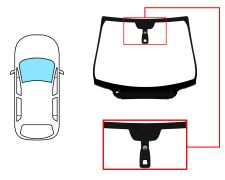 PARE-BRISE CITROEN C4 2010-2018 AVANT / VERT / AVEC BASE MIROIR / AVEC CAPTEUR / JOINTS PRÉMONTÉS