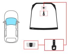 PARE-BRISE CITROEN C4 PICASSO 2006-2010 AVANT / VERT / AVEC BASE MIROIR / AVEC CAPTEUR / JOINTS PRÉMONTÉS