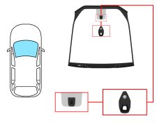 PARE-BRISE CITROEN C4 GRAND SPACETOURER 2018-2022 AVANT / VERT / ACOUSTIQUE / AVEC BASE MIROIR / AVEC CAPTEUR / JOINTS PRÉMONTÉS