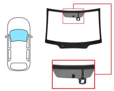PARE-BRISE CITROEN C6 2006-2013 AVANT / SOLEXTRA / AVEC BASE MIROIR / AVEC CAPTEUR / JOINTS PRÉMONTÉS