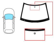 PARE-BRISE CITROEN DS3 2010-2016 AVANT / VERT / AVEC BASE MIROIR / JOINTS PRÉMONTÉS