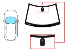 PARE-BRISE CITROEN DS3 2010-2016 AVANT / VERT / AVEC BASE MIROIR / AVEC CAPTEUR / JOINTS PRÉMONTÉS