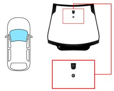 PARE-BRISE CITROEN DS4 2011-2015 AVANT / VERT / AVEC BASE MIROIR / JOINTS PRÉMONTÉS