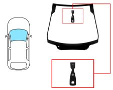 PARE-BRISE CITROEN DS4 2011-2015 AVANT / VERT / AVEC BASE MIROIR / AVEC CAPTEUR CARRÉ / JOINTS PRÉMONTÉS