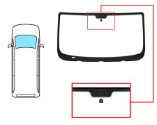 PARE-BRISE CITROEN JUMPER 2006-2014 AVANT / SOLEXTRA / AVEC BASE MIROIR / JOINTS PRÉMONTÉS