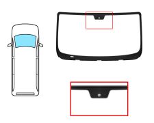PARE-BRISE FIAT DUCATO 2006-2014 AVANT / VERT / AVEC BASE MIROIR MODIFIÉE / JOINTS PRÉMONTÉS