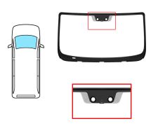 PARE-BRISE FIAT DUCATO 2006-2014 AVANT / VERT / AVEC BASE MIROIR / AVEC CAPTEUR / JOINTS PRÉMONTÉS
