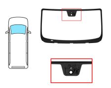 PARE-BRISE CITROEN JUMPER 2006-2014 AVANT / VERT / AVEC BASE MIROIR MODIFIÉE / AVEC CAPTEUR / AVEC SUPPORT CAMÉRA MODIFIÉ / JOINTS PRÉMONTÉS