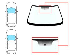PARE-BRISE CITROEN SAXO 1996-1999 3/5 PORTES / AVANT / VERT / AVEC BASE MIROIR