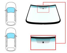 PARE-BRISE CITROEN SAXO 1996-1999 3/5 PORTES / AVANT / VERT BANDE VERTE / AVEC BASE MIROIR
