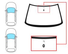PARE-BRISE CITROEN XANTIA 1998-2002 4 PORTES / FAMILIAR / AVANT / VERT / AVEC BASE MIROIR
