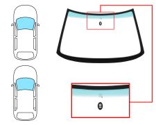 PARE-BRISE CITROEN XANTIA 1998-2002 4 PORTES / FAMILIAR / AVANT / VERT BANDE VERTE / AVEC BASE MIROIR