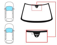 PARE-BRISE CITROEN XANTIA 1993-1998 4 PORTES / FAMILIAR / AVANT / VERT / AVEC BASE MIROIR / AVEC CAPTEUR