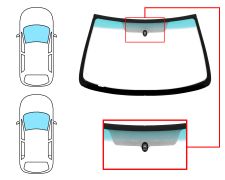 PARE-BRISE CITROEN XSARA 1997-2000 3/5 PORTES / BREAK / AVANT / VERT BANDE VERTE / AVEC BASE MIROIR