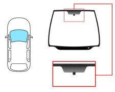 PARE-BRISE CITROEN XSARA PICASSO 1999-2004 AVANT / SOLEXTRA / AVEC BASE MIROIR MODIFIÉE