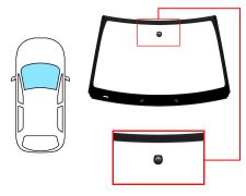 PARE-BRISE CITROEN C4 CACTUS 2014-2018 AVANT / VERT / AVEC BASE MIROIR / JOINTS PRÉMONTÉS