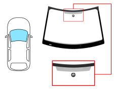 PARE-BRISE CITROEN C-ELYSÉE 2012-2017 AVANT / VERT / AVEC BASE MIROIR