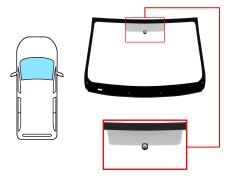 PARE-BRISE FIAT SCUDO 2022-> AVANT / VERT / AVEC BASE MIROIR / JOINTS PRÉMONTÉS 