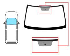 PARE-BRISE DACIA LOGAN MCV / VAN 2006-2008 AVANT / VERT / AVEC BASE MIROIR 