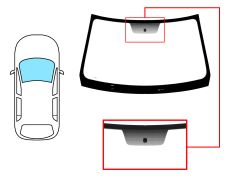 PARE-BRISE DACIA SANDERO 2008-2013 AVANT / VERT / AVEC BASE MIROIR 