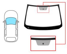PARE-BRISE DACIA SANDERO 2013-2017 AVANT / VERT / AVEC BASE MIROIR 
