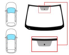 PARE-BRISE DACIA LOGAN 2013-2017 4 PORTES / BREAK / AVANT / VERT / AVEC BASE MIROIR 