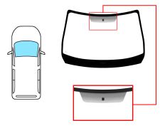 PARE-BRISE DACIA DOKKER 2013-2017 AVANT / VERT / AVEC BASE MIROIR 