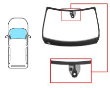 PARE-BRISE RENAULT EXPRESS 2021-> AVANT / VERT / AVEC BASE MIROIR / AVEC CAPTEUR 