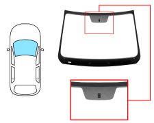 PARE-BRISE DACIA LOGAN 2021-> AVANT / VERT / AVEC BASE MIROIR 