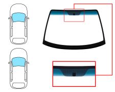 PARE-BRISE DAEWOO NUBIRA 1997-2000 4/5 PORTES / BREAK / AVANT / VERT BANDE BLEUE / AVEC BASE MIROIR 