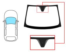 PARE-BRISE FIAT 500 2007-2015 AVANT / VERT / AVEC BASE MIROIR / GRANDE SERIGRAPHIE / JOINTS PRÉMONTÉS