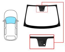 PARE-BRISE FIAT 500 2007-2015 AVANT / VERT / AVEC BASE MIROIR / AVEC CAPTEUR / JOINTS PRÉMONTÉS